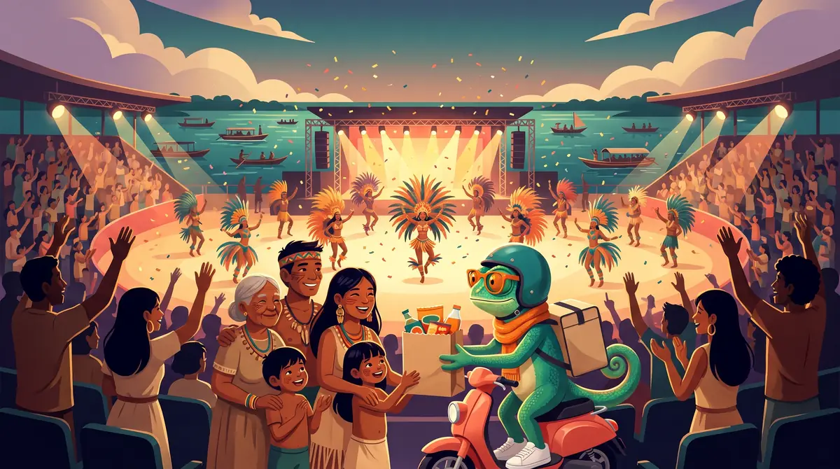 Ilustração do Festival das Tribos, em Juruti